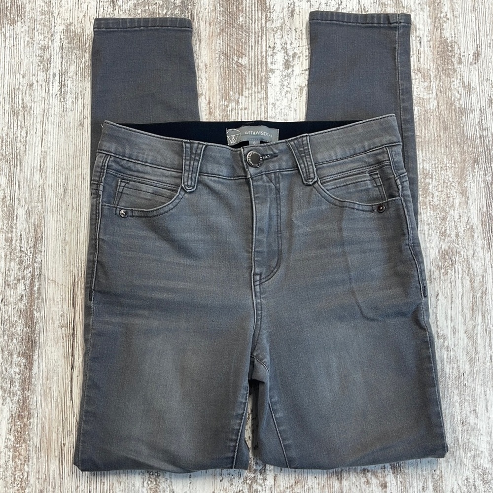 Wit & Wisdom Women's Skinny Jeans in Charcoal Gray